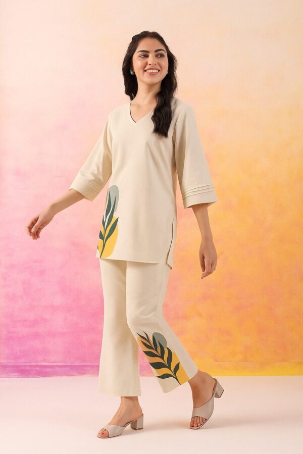 MINIMAL LEAF PRINTED CO-ORD SET